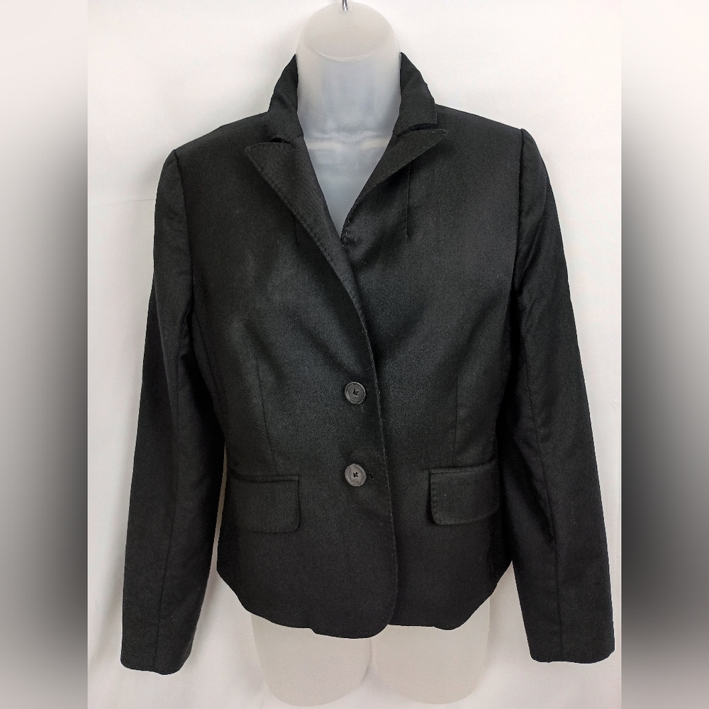 JCREW Charcoal Black Wool Lining Corpcore Business Office Work Blazer Size 6